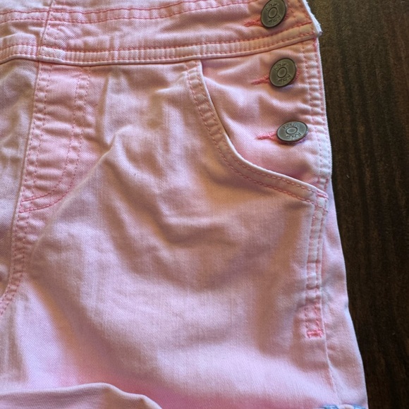 Boden Pink shorts shortalls Overalls with Rainbow Embroidery 7-8 cute - Picture 6 of 8